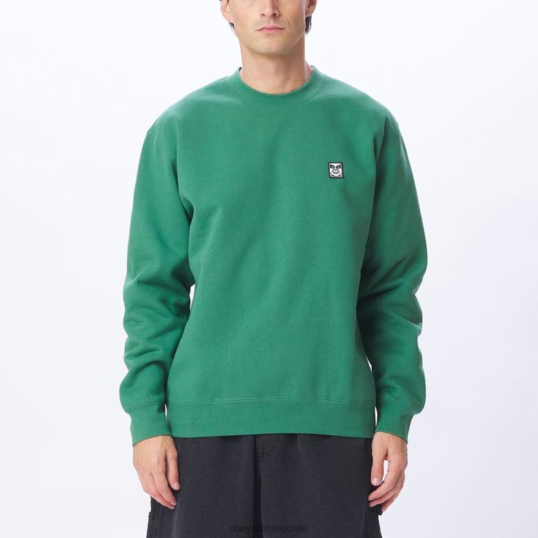 ropa 40VX1003 hombres parche de icono extra pesado cuello redondo OBEY hoja de palma