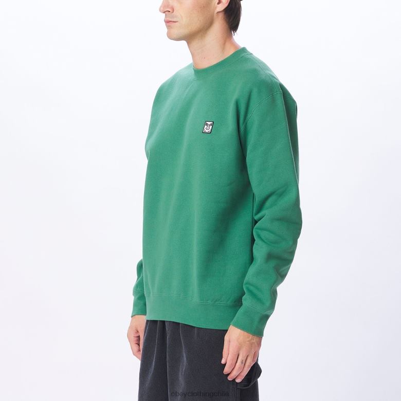 ropa 40VX1003 hombres parche de icono extra pesado cuello redondo OBEY hoja de palma