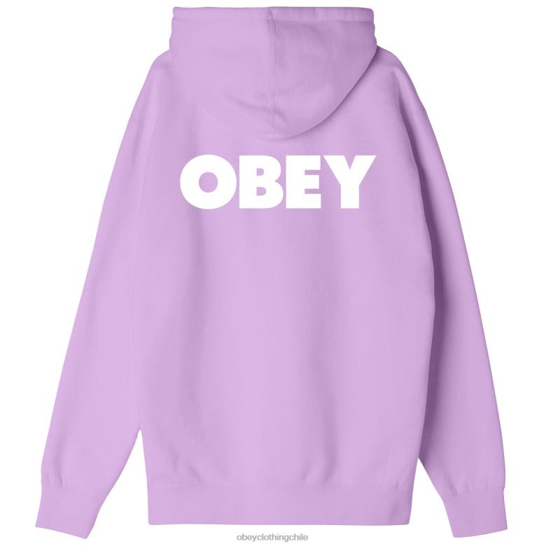ropa 40VX1005 hombres capucha audaz y pesada OBEY lavanda digital