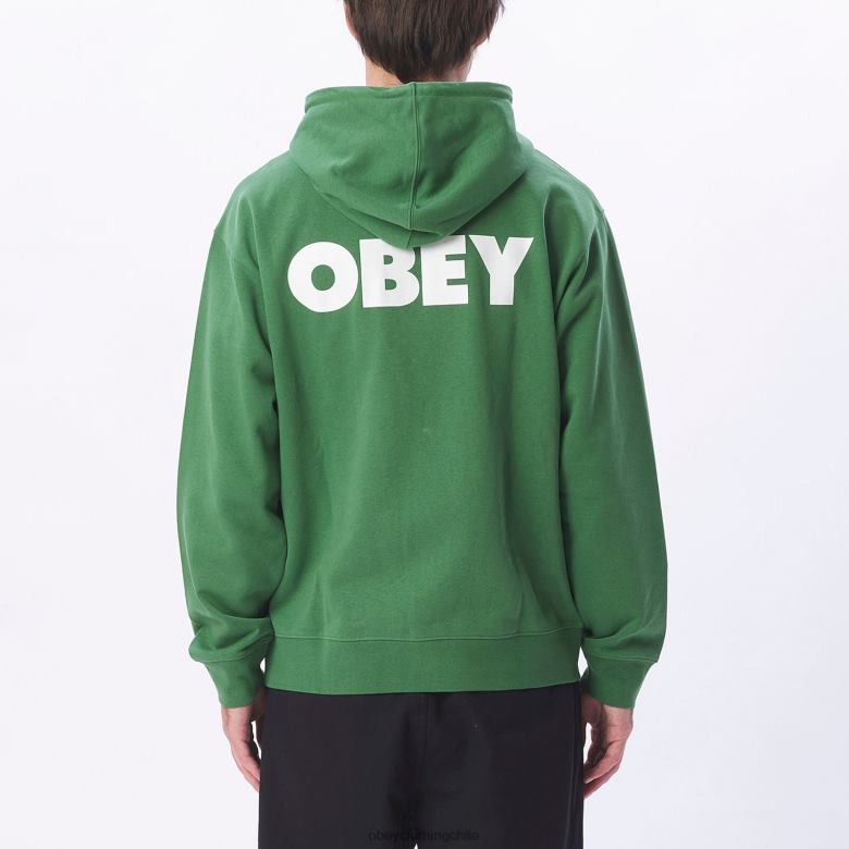 ropa 40VX1006 hombres capucha audaz y pesada OBEY hoja de palma