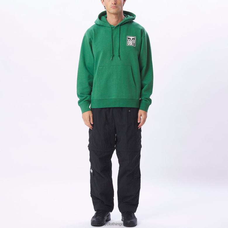 ropa 40VX1007 hombres Sudadera con capucha pesada Eyes Icon II OBEY hoja de palma