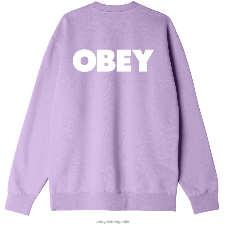 ropa 40VX1010 hombres cuello redondo audaz y pesado OBEY lavanda digital