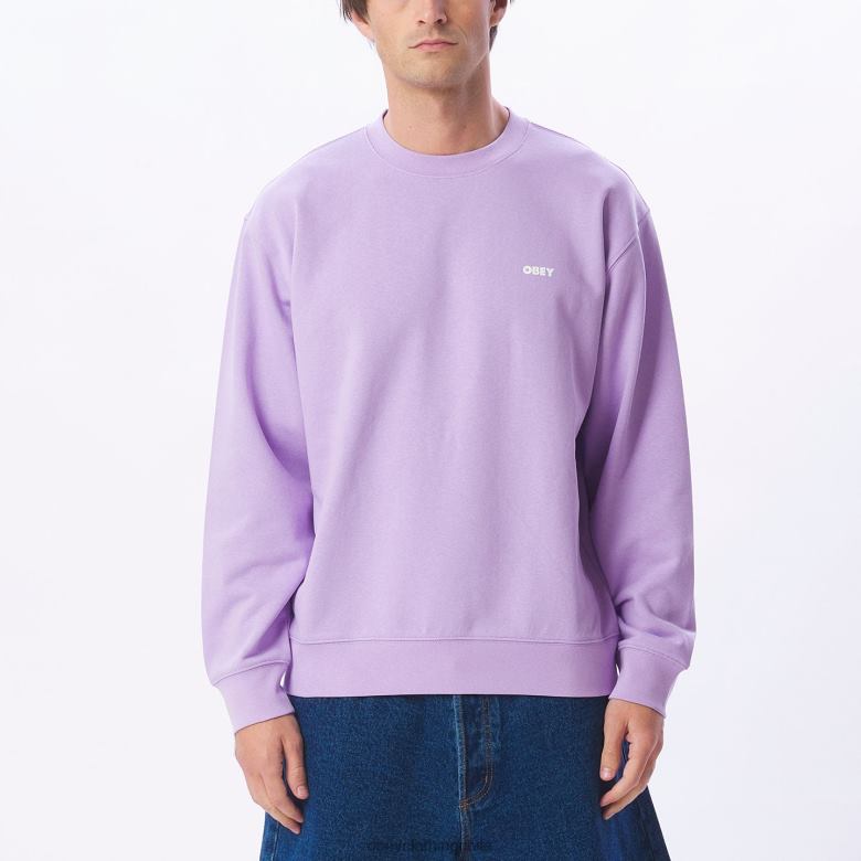 ropa 40VX1010 hombres cuello redondo audaz y pesado OBEY lavanda digital