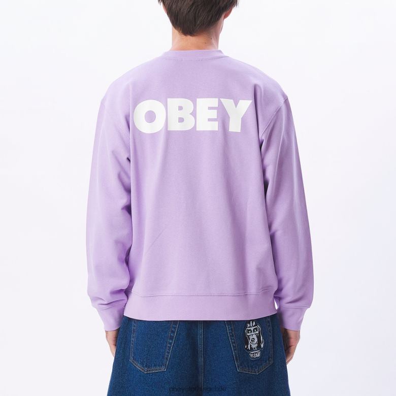 ropa 40VX1010 hombres cuello redondo audaz y pesado OBEY lavanda digital