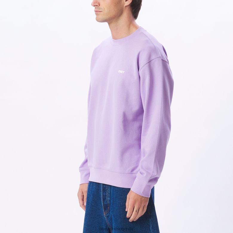 ropa 40VX1010 hombres cuello redondo audaz y pesado OBEY lavanda digital
