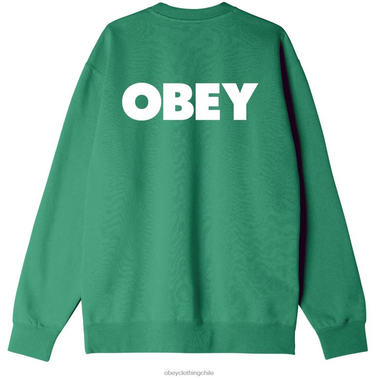 ropa 40VX1011 hombres cuello redondo audaz y pesado OBEY hoja de palma