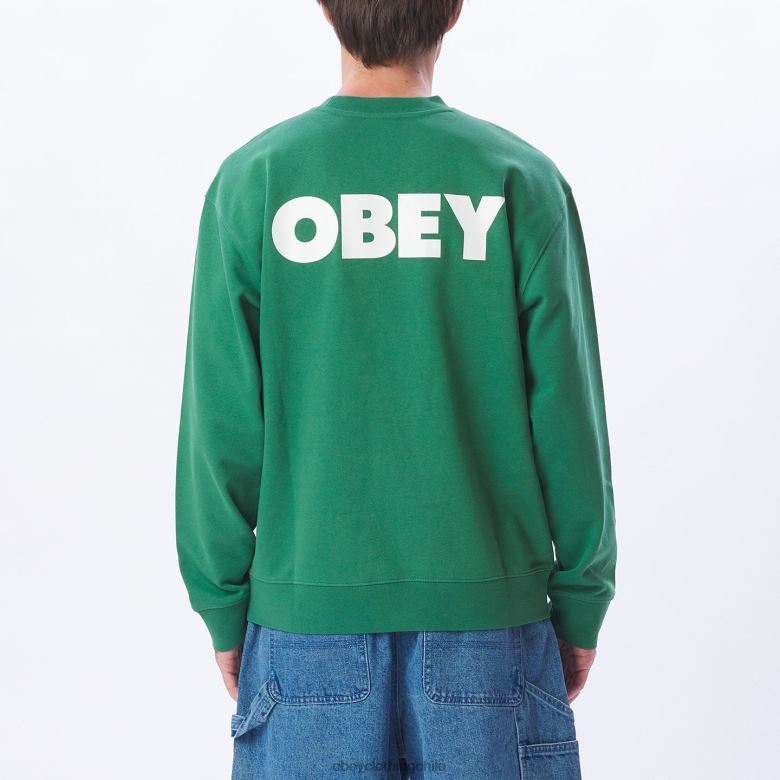 ropa 40VX1011 hombres cuello redondo audaz y pesado OBEY hoja de palma