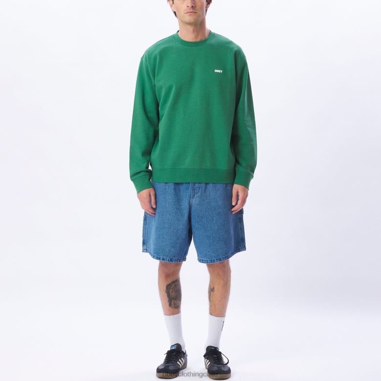 ropa 40VX1011 hombres cuello redondo audaz y pesado OBEY hoja de palma