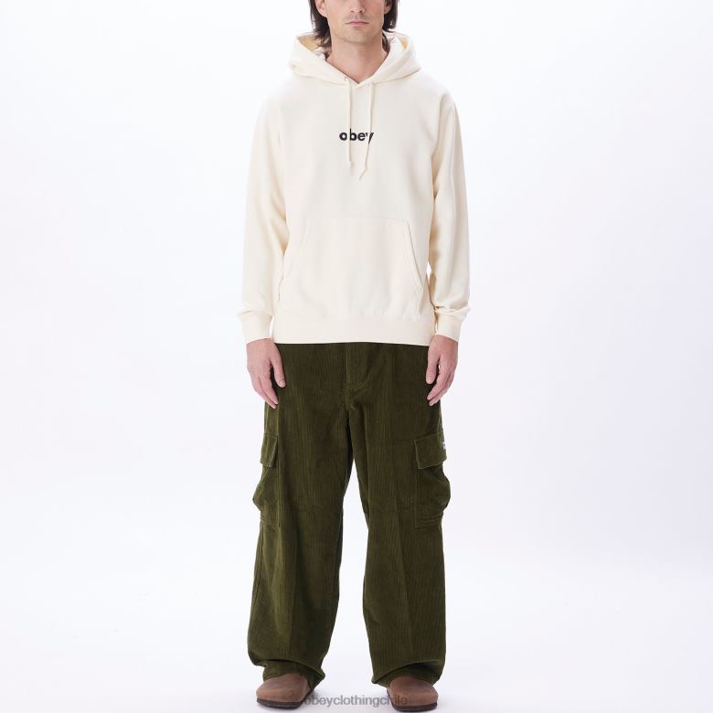 ropa 40VX1013 hombres capucha con capucha en minúsculas OBEY sin blanquear