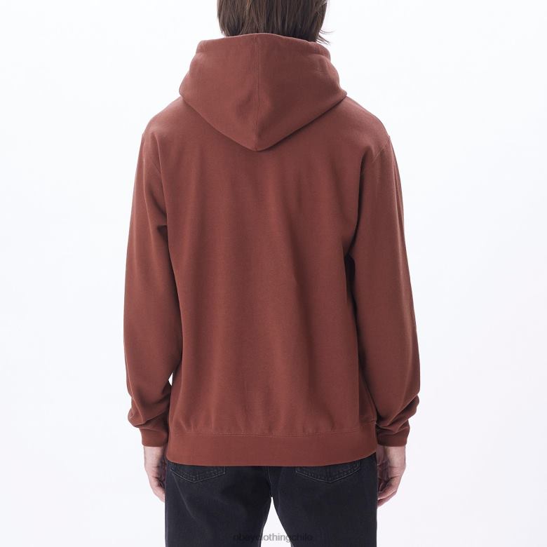 ropa 40VX1014 hombres capucha con capucha en minúsculas OBEY sepia