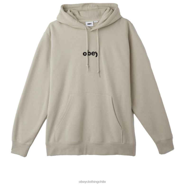 ropa 40VX1015 hombres capucha con capucha en minúsculas OBEY Gris plateado