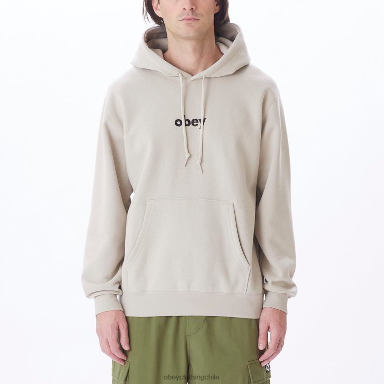 ropa 40VX1015 hombres capucha con capucha en minúsculas OBEY Gris plateado