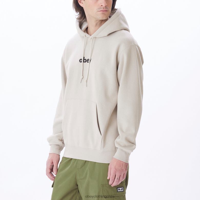 ropa 40VX1015 hombres capucha con capucha en minúsculas OBEY Gris plateado