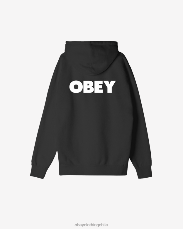 ropa 40VX1017 hombres capucha premium audaz OBEY negro