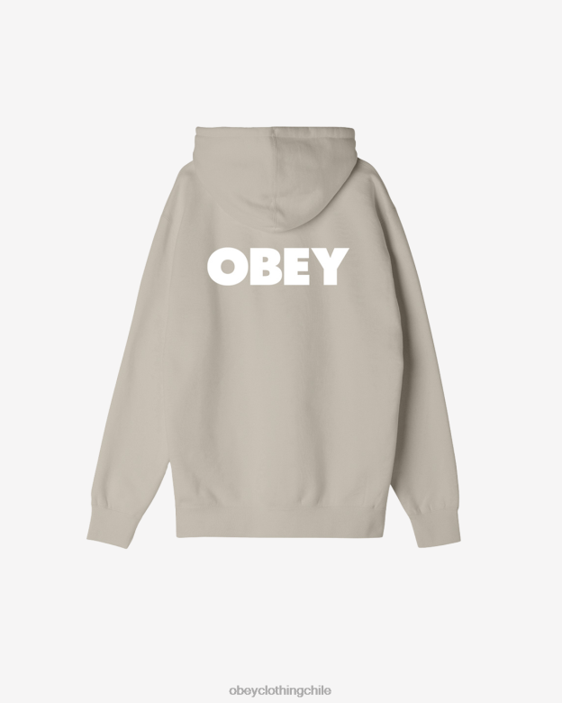 ropa 40VX1019 hombres capucha premium audaz OBEY Gris plateado