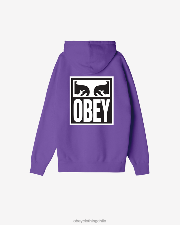 ropa 40VX1021 hombres sudadera con capucha premium con icono de ojos OBEY flor de la pasión