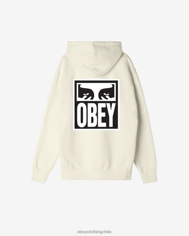 ropa 40VX1023 hombres sudadera con capucha premium con icono de ojos OBEY sin blanquear