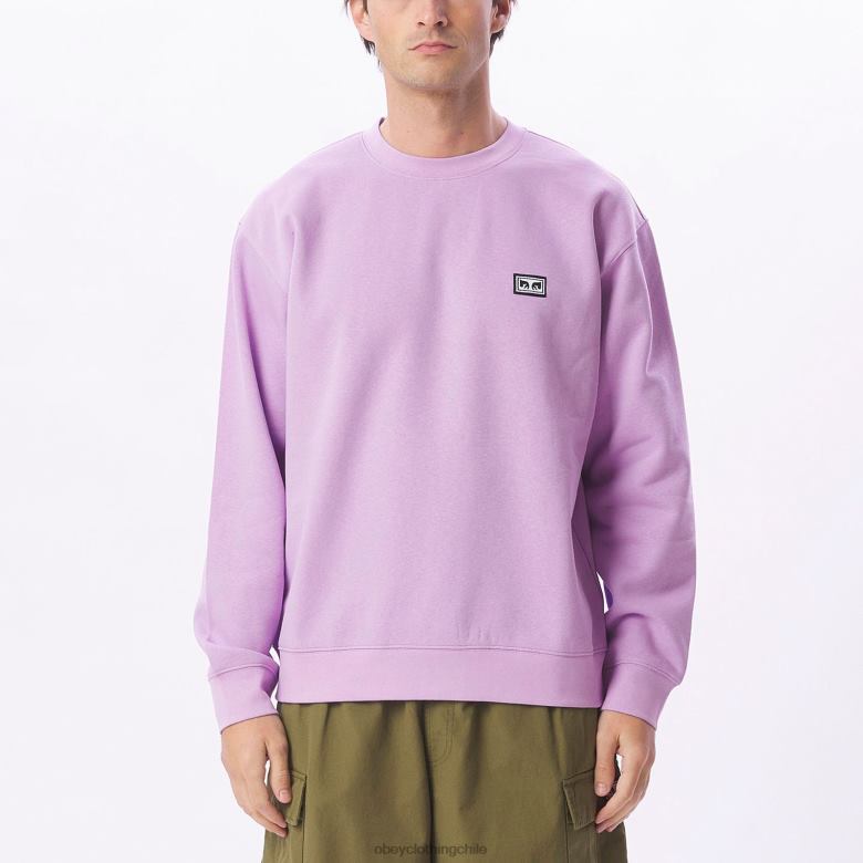ropa 40VX1035 hombres ojos de trabajo establecidos cuello redondo OBEY lavanda digital