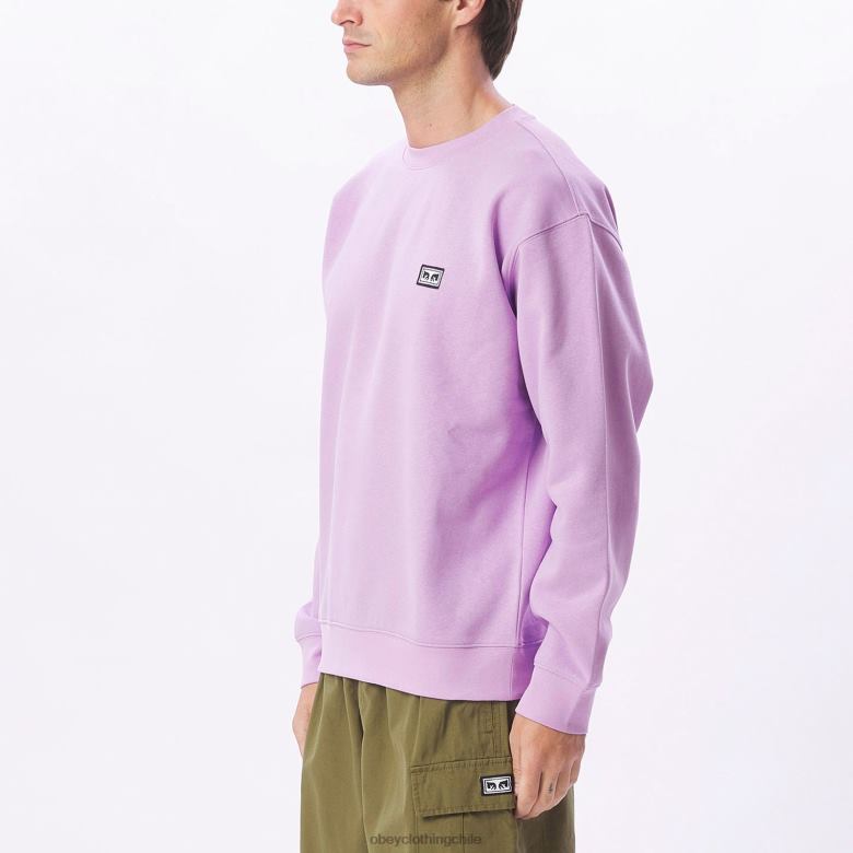 ropa 40VX1035 hombres ojos de trabajo establecidos cuello redondo OBEY lavanda digital