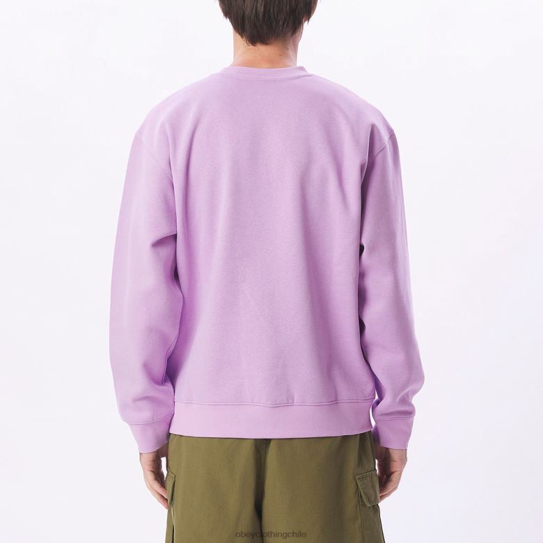 ropa 40VX1035 hombres ojos de trabajo establecidos cuello redondo OBEY lavanda digital