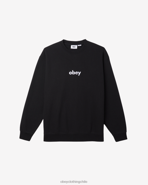 ropa 40VX1036 hombres cuello redondo en minúsculas OBEY negro