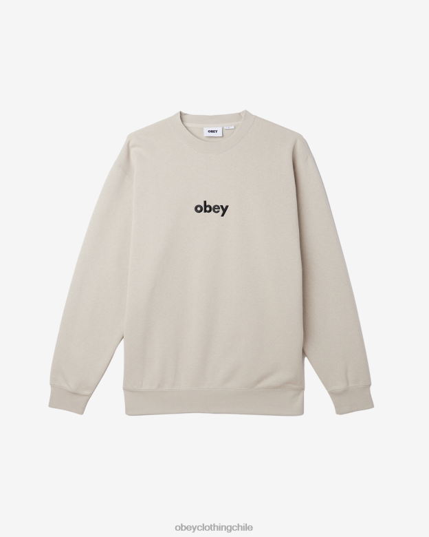 ropa 40VX1038 hombres cuello redondo en minúsculas OBEY Gris plateado