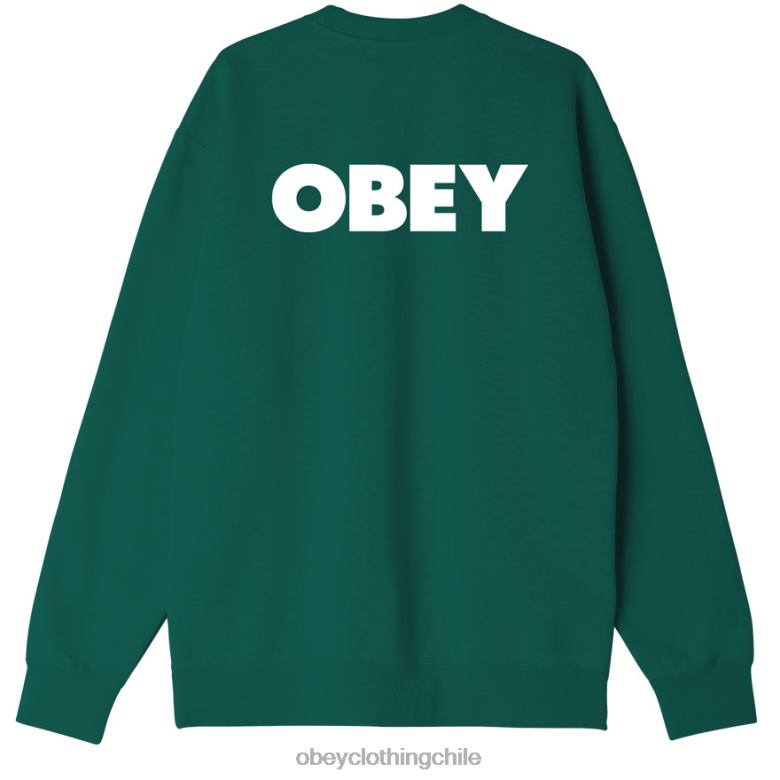 ropa 40VX1039 hombres cuello redondo premium audaz OBEY verde aventurina