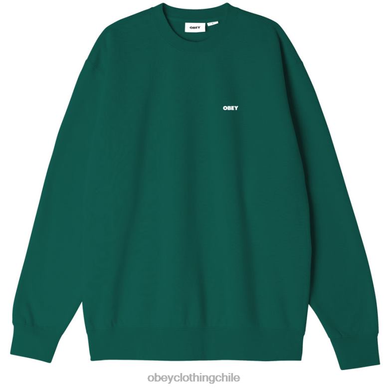 ropa 40VX1039 hombres cuello redondo premium audaz OBEY verde aventurina