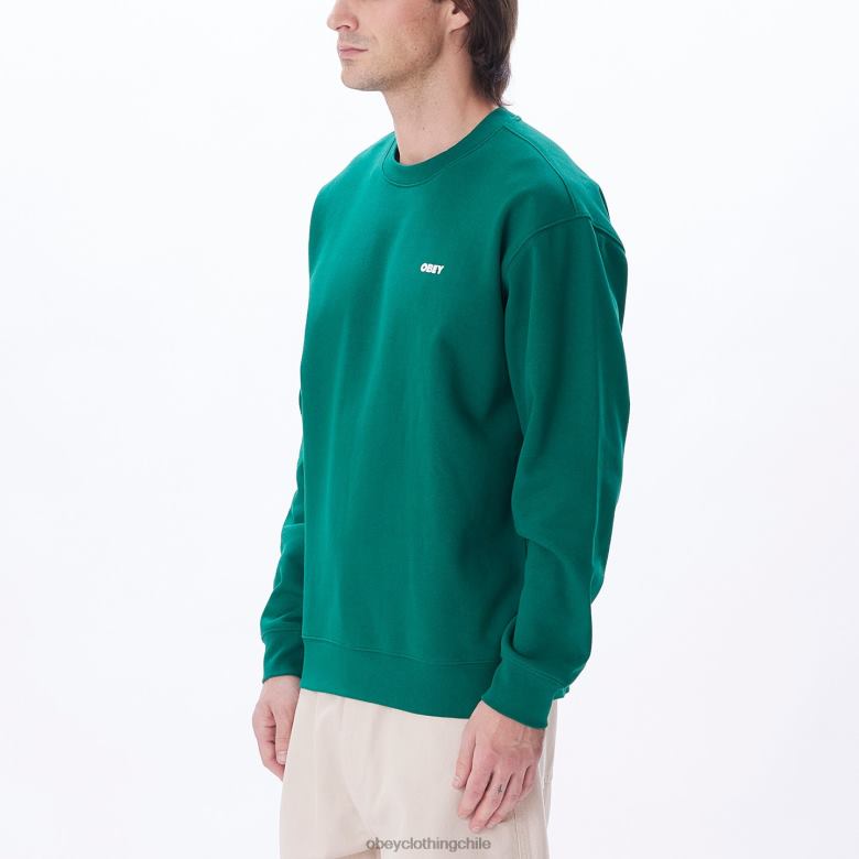 ropa 40VX1039 hombres cuello redondo premium audaz OBEY verde aventurina