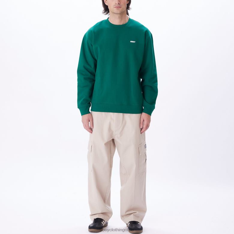 ropa 40VX1039 hombres cuello redondo premium audaz OBEY verde aventurina
