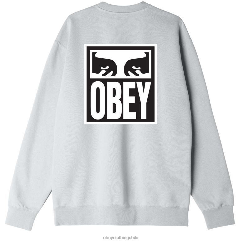 ropa 40VX1043 hombres icono de ojos cuello redondo premium OBEY cuero gris