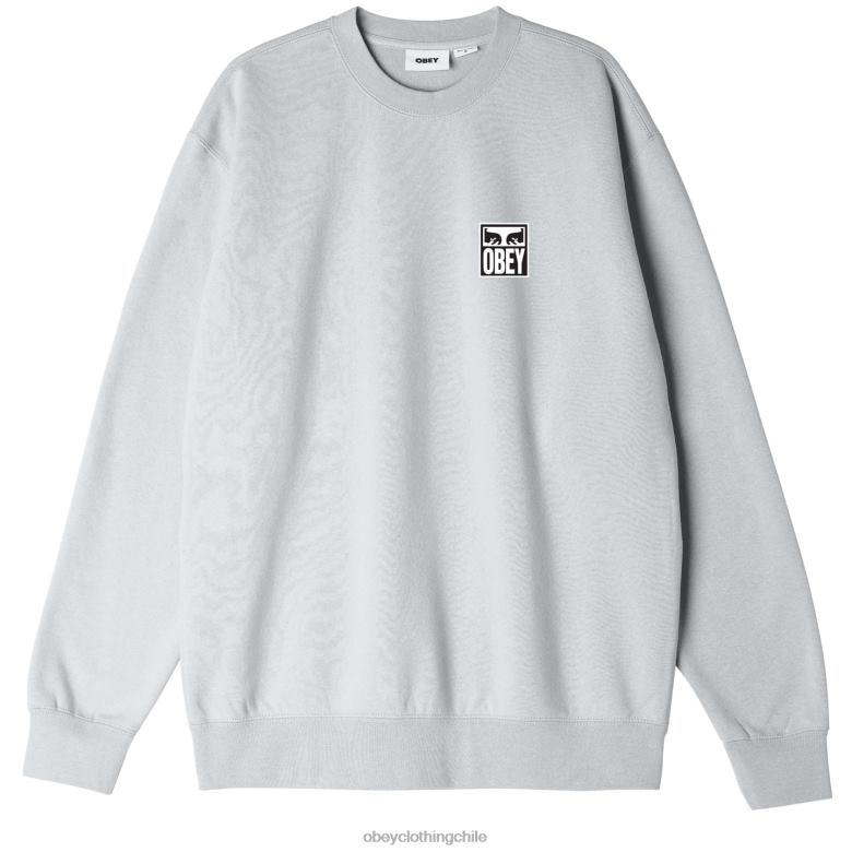 ropa 40VX1043 hombres icono de ojos cuello redondo premium OBEY cuero gris