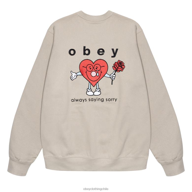 ropa 40VX1045 hombres siempre cuello redondo OBEY Gris plateado
