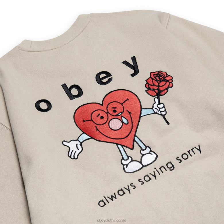 ropa 40VX1045 hombres siempre cuello redondo OBEY Gris plateado
