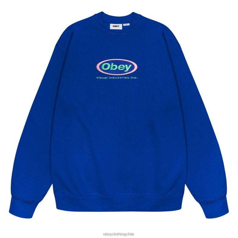 ropa 40VX1049 hombres Cª. Cuello redondo OBEY surf azul