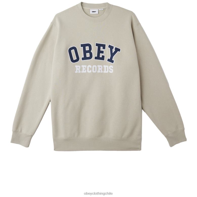 ropa 40VX1052 hombres registros de cuello redondo OBEY Gris plateado