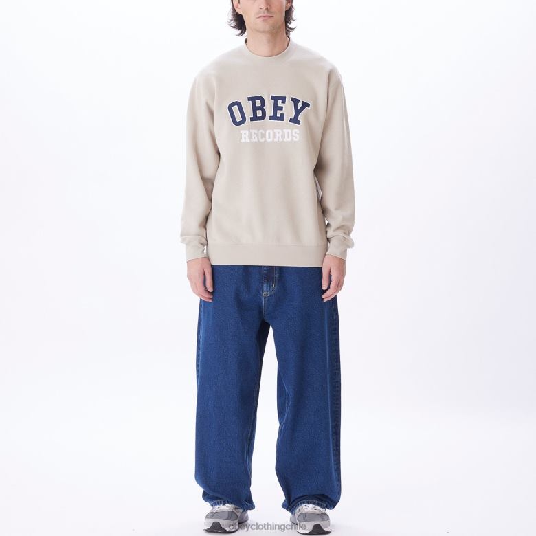 ropa 40VX1052 hombres registros de cuello redondo OBEY Gris plateado