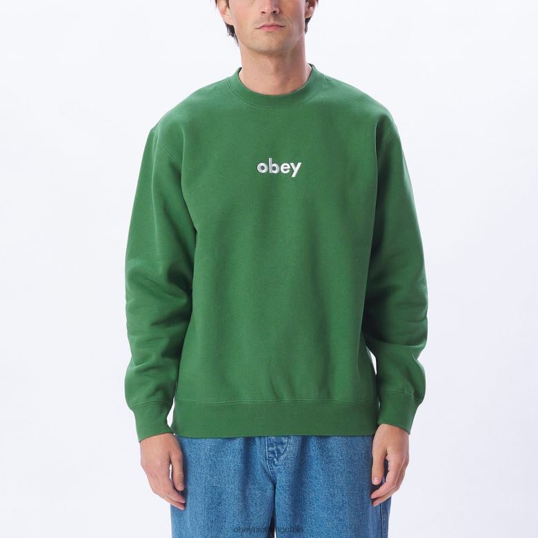 ropa 40VX1053 hombres cuello redondo en minúsculas OBEY hoja de palma