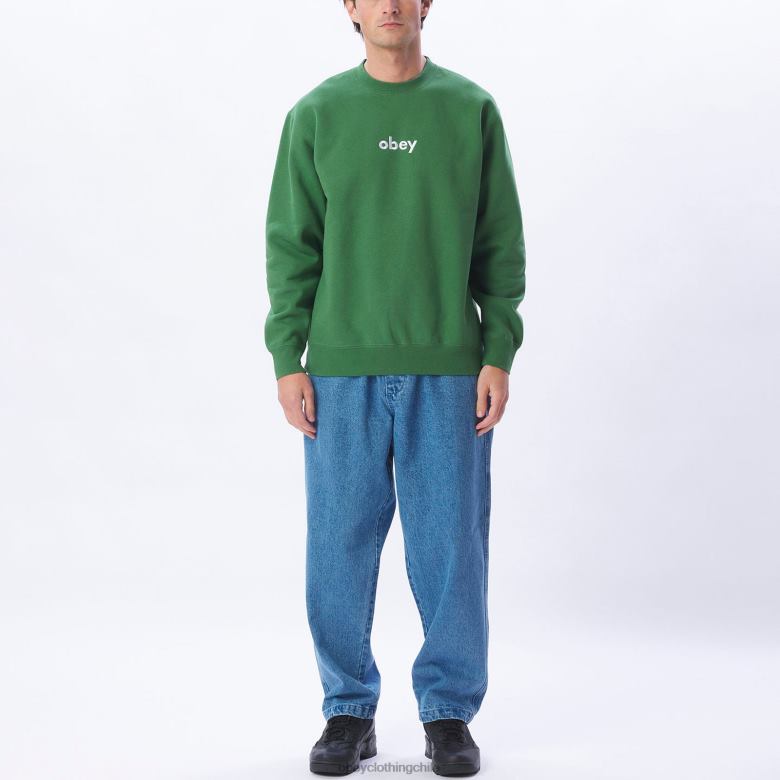 ropa 40VX1053 hombres cuello redondo en minúsculas OBEY hoja de palma