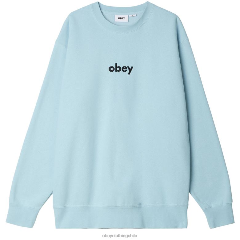 ropa 40VX1054 hombres cuello redondo en minúsculas OBEY cielo azul