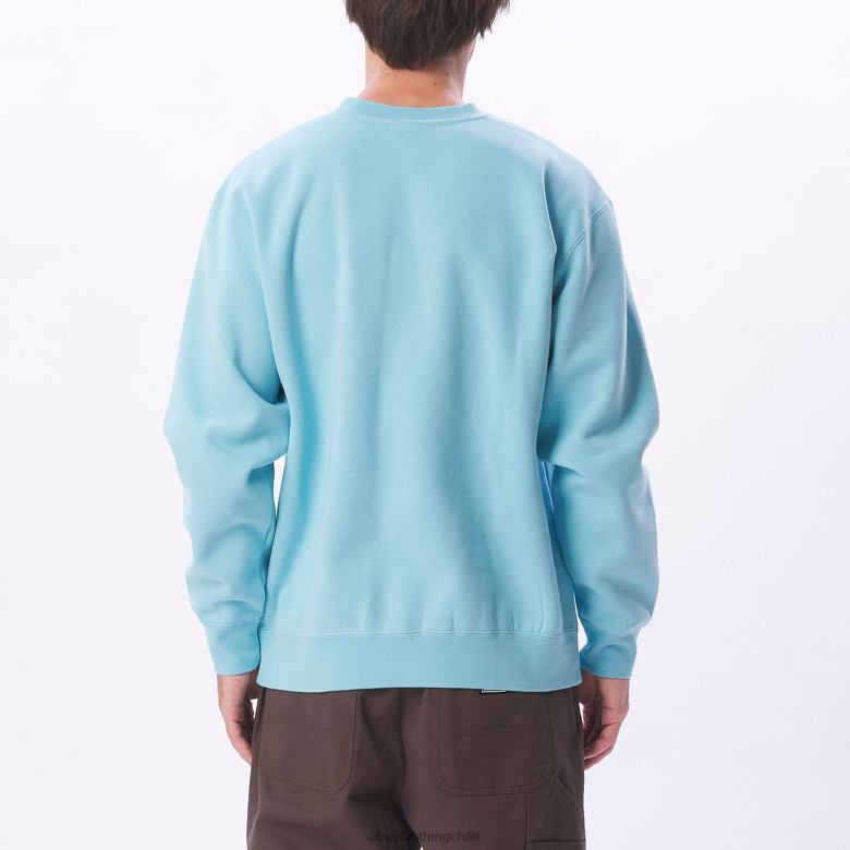 ropa 40VX1054 hombres cuello redondo en minúsculas OBEY cielo azul