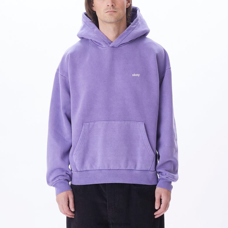 ropa 40VX981 hombres capucha tipo jersey con pigmentos en minúsculas OBEY pigmento flor de la pasión
