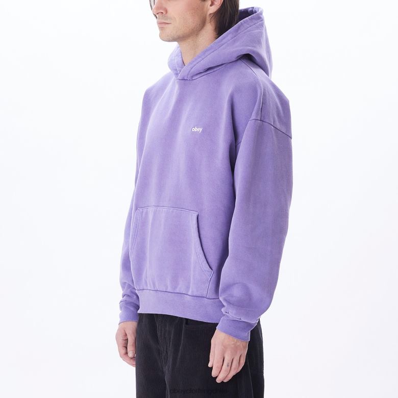 ropa 40VX981 hombres capucha tipo jersey con pigmentos en minúsculas OBEY pigmento flor de la pasión