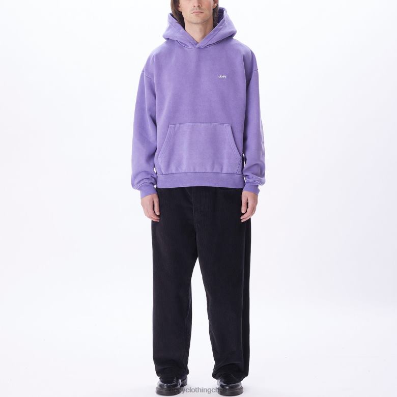 ropa 40VX981 hombres capucha tipo jersey con pigmentos en minúsculas OBEY pigmento flor de la pasión