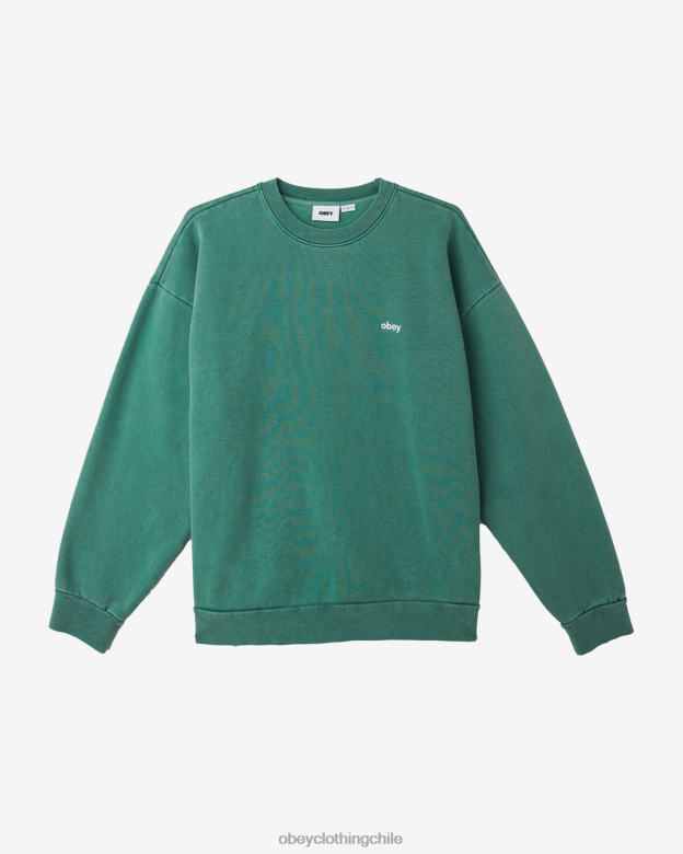 ropa 40VX983 hombres cuello redondo con pigmentos en minúsculas OBEY pigmento verde aventurina