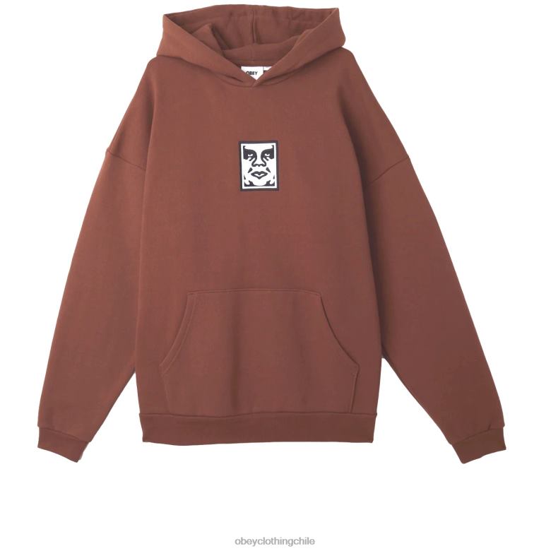 ropa 40VX991 hombres Icon capucha extra pesada ii OBEY sepia
