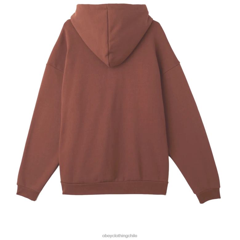 ropa 40VX991 hombres Icon capucha extra pesada ii OBEY sepia