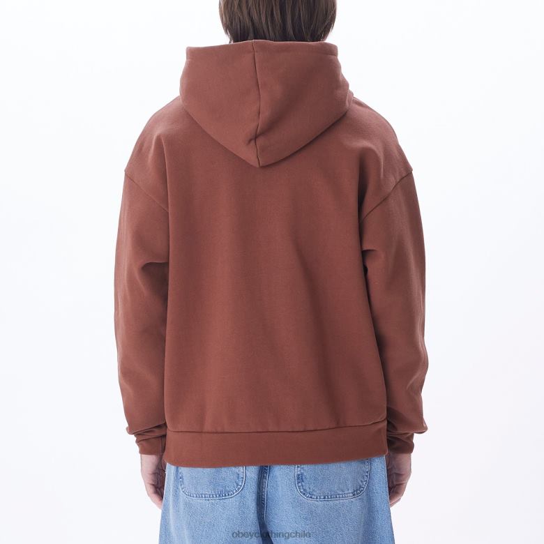 ropa 40VX991 hombres Icon capucha extra pesada ii OBEY sepia