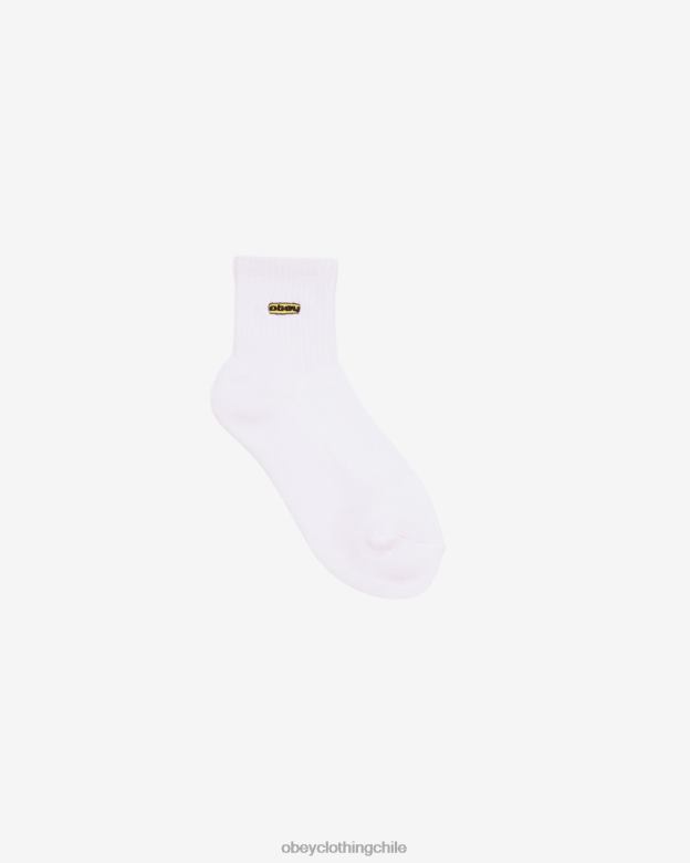 accesorios 40VX639 mujer calcetines ovalados OBEY blanco