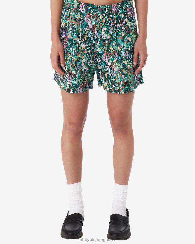 ropa 40VX542 mujer jardín de primavera corto OBEY calle múltiple
